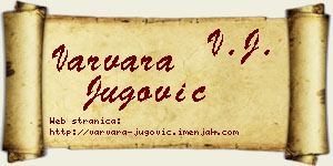 Varvara Jugović vizit kartica